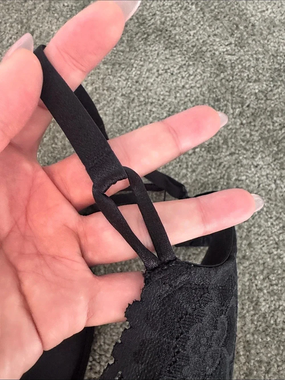 Victoria's Secret Very Sexy Push-Up Bra Black Floral Lace